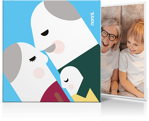 Mostrafoto con grafica Nonni e foto di nonna e nipote